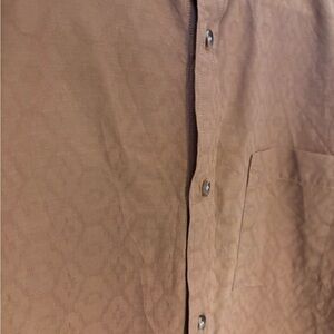 Men's Brown Button-Up Shirt